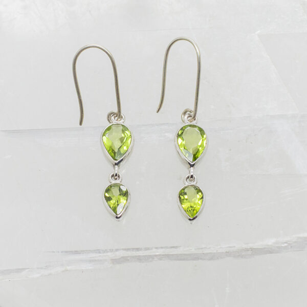 peridot drop earrings