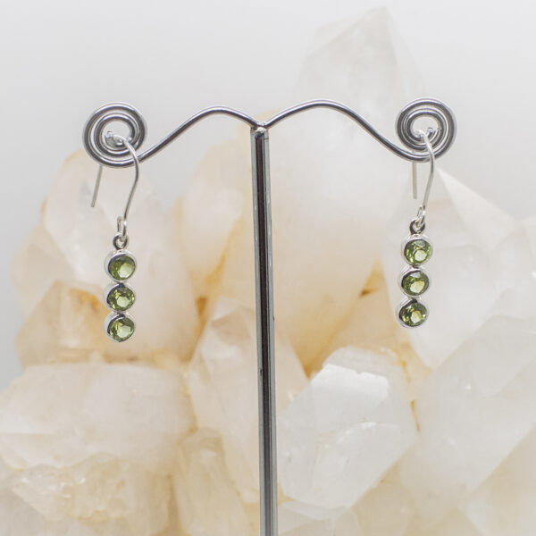 peridot drop earrings