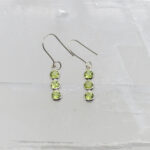 peridot drop earrings