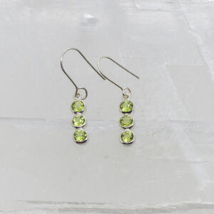 peridot drop earrings