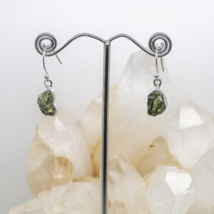 moldavite earrings