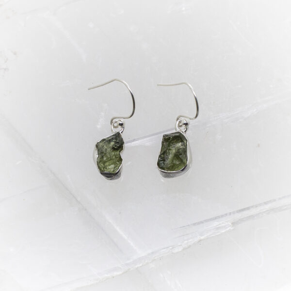 moldavite earrings