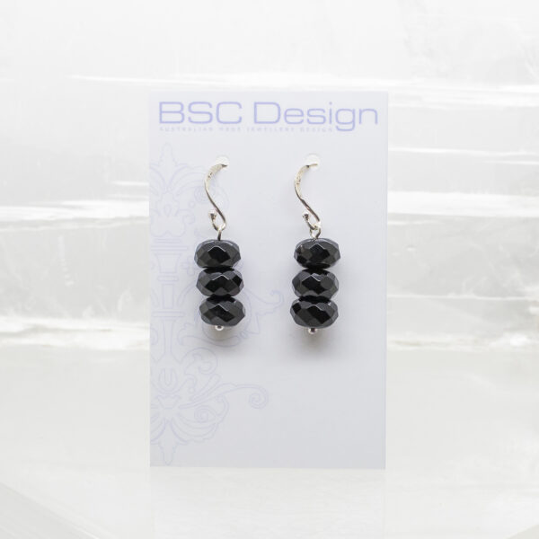 black agate earrings