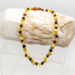 multi colour amber teething necklace