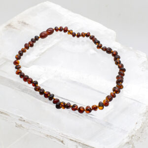 amber cognac teething necklace