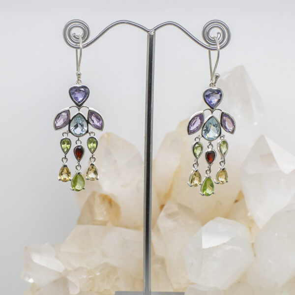 multi stone earrings