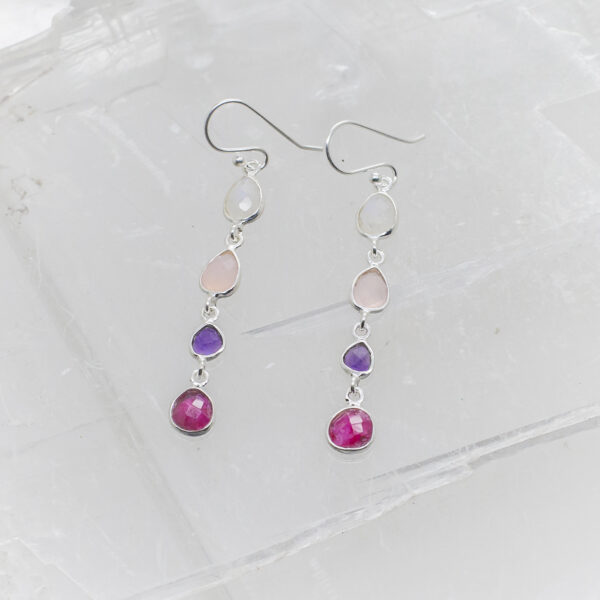 multi stone earrings