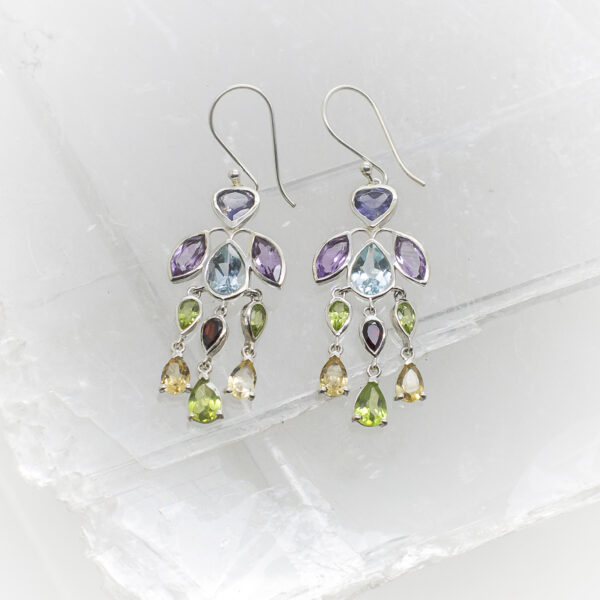 multi stone earrings