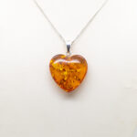 amber heart pendant