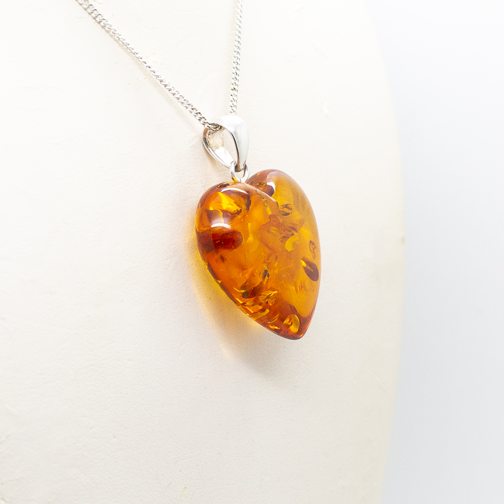 amber heart pendant