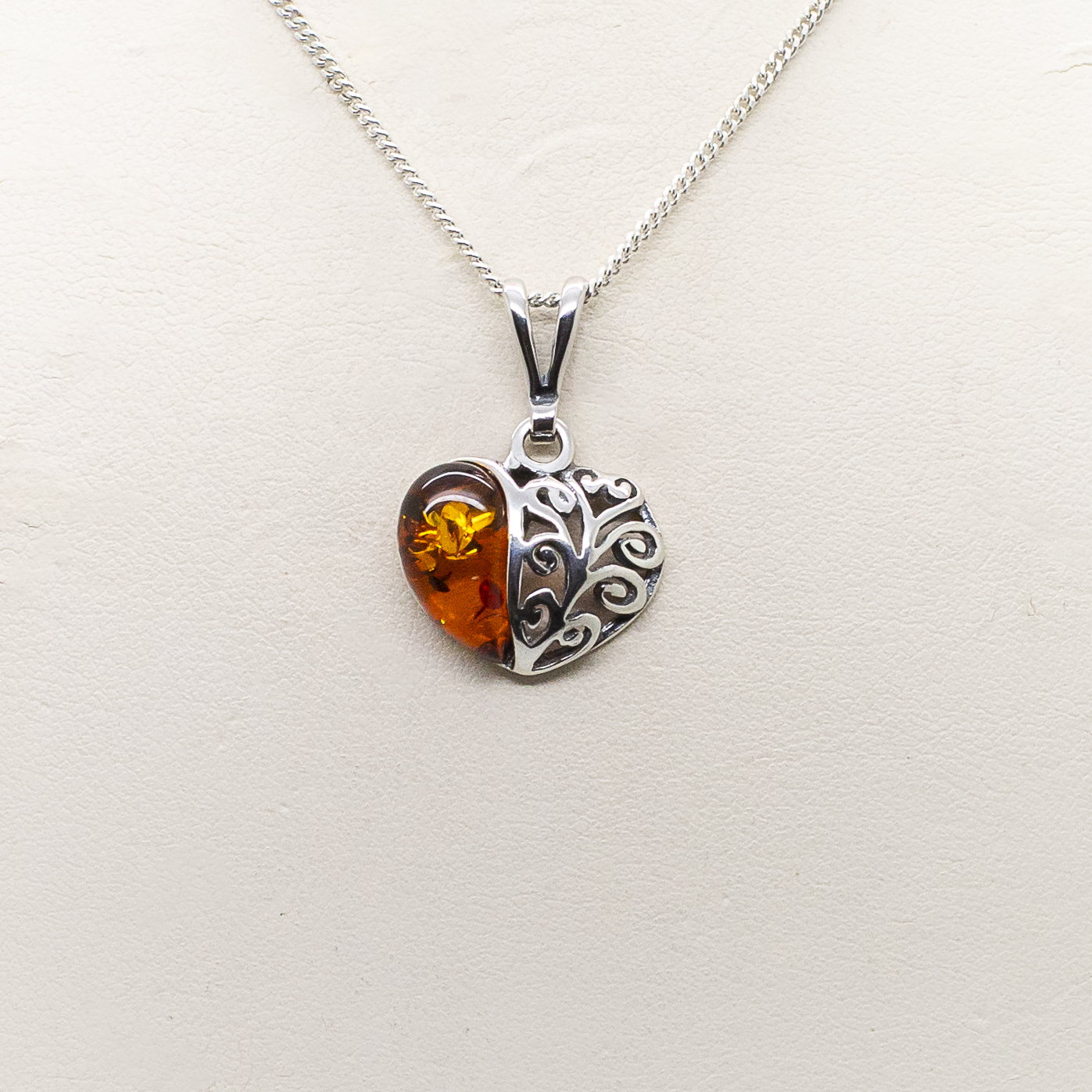 amber heart pendant amber heart pendant