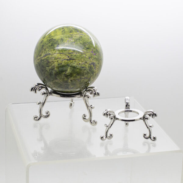 metal crystal ball stand