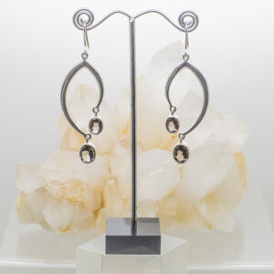 smokey quartz earrings