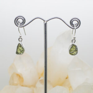 moldavite earrings