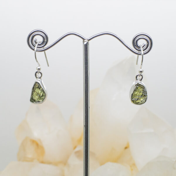 moldavite earrings