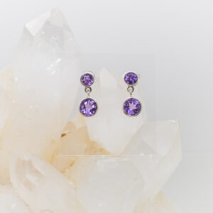 amethyst drop earrings