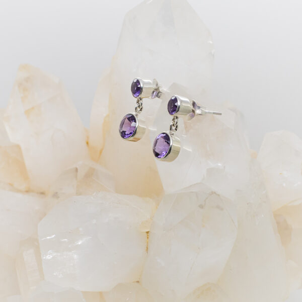 amethyst drop earrings