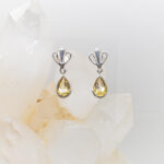 citrine faceted studs