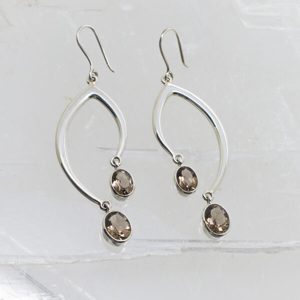 smokey quartz earrings