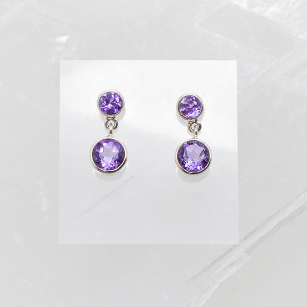 amethyst drop earrings