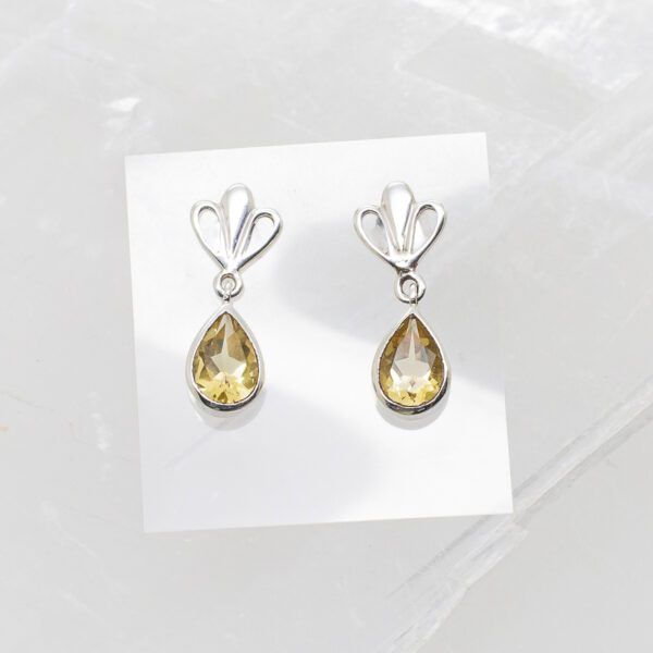 citrine faceted studs