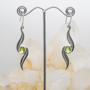 peridot drop earrings