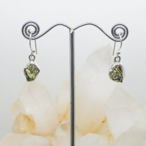 moldavite earrings