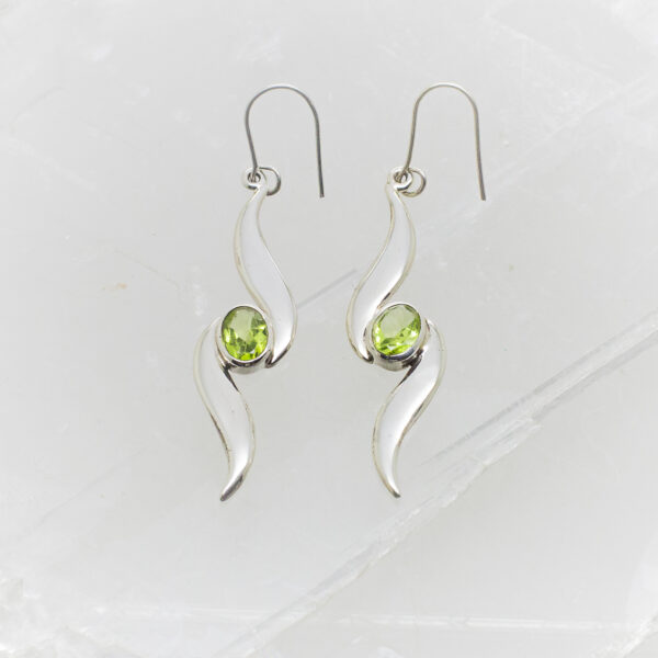 peridot drop earrings