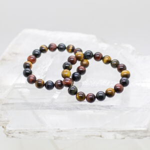 tiger eye multi colour 10mm bead bracelet