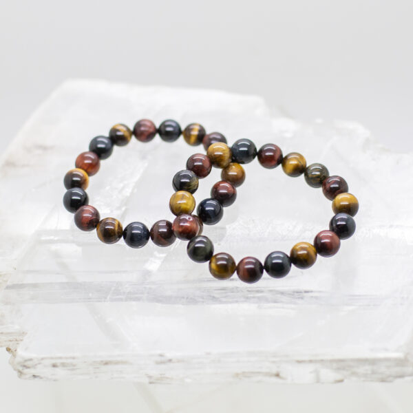 tiger eye multi colour 10mm bead bracelet