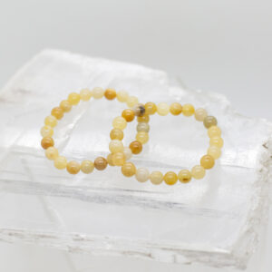 orange calcite 8mm bead bracelet