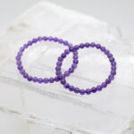 amethyst 6mm bead bracelet
