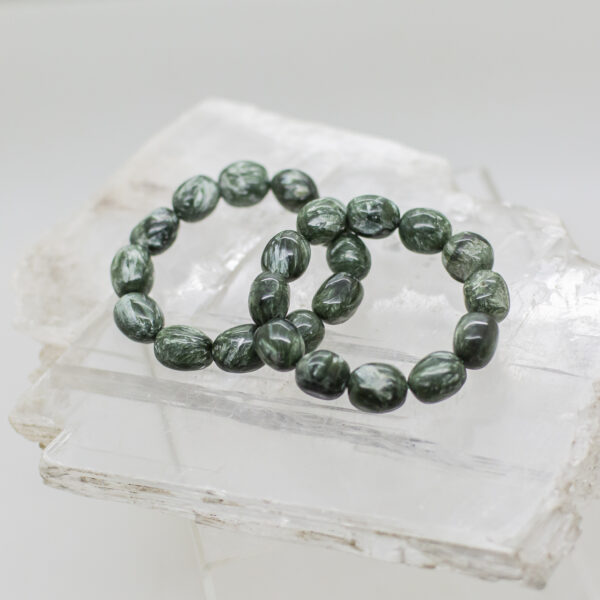seraphinite large bead bracelet