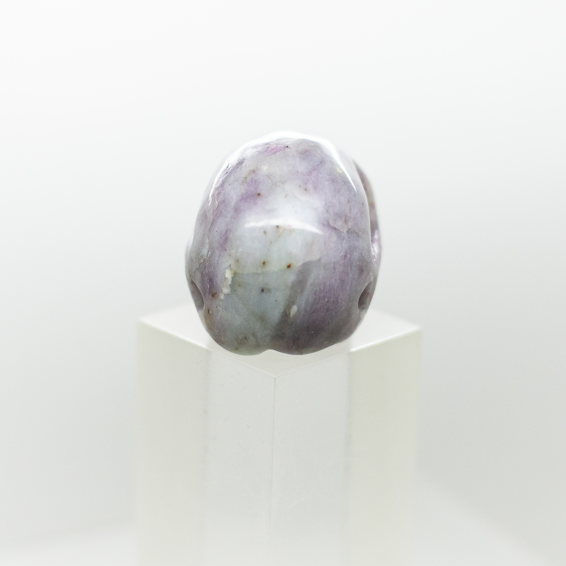 pink tourmaline and quartz skull