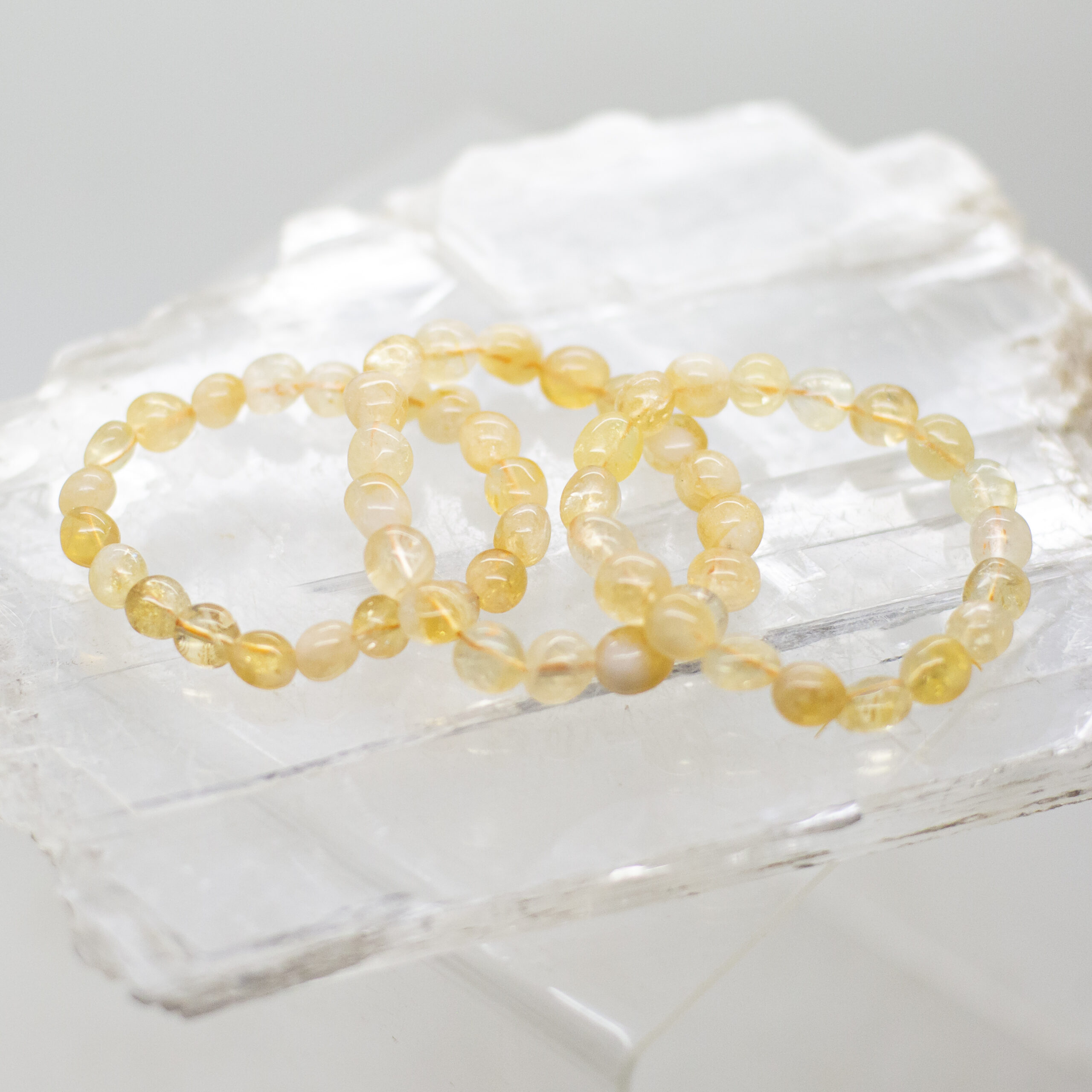 citrine tumbled bracelet