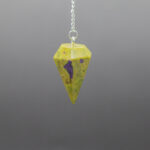 serpentine & stitchtite pendulum