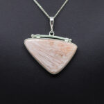 pink scolecite pendant