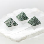 green spot jade pyramid