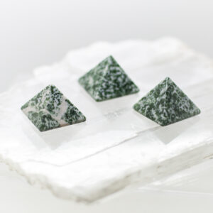green spot jade pyramid