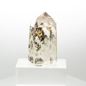 quartz point with inclusions