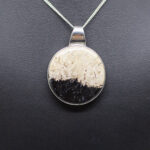 palm wood circular pendant