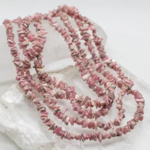 Rhodochrosite Chip Bead Necklace