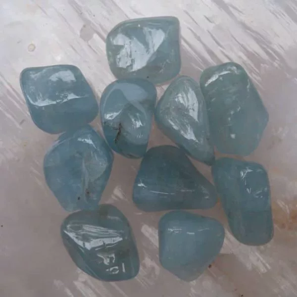 Blue Beryl Tumbled Stone