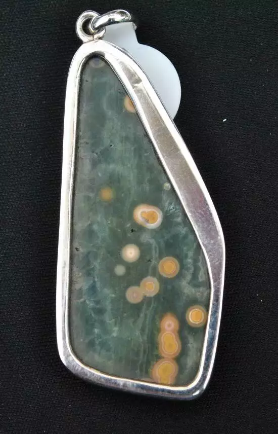 Ocean Jasper Pendant back view