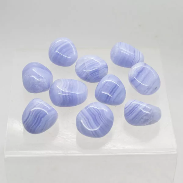 Blue Lace Agate Tumbled Stones