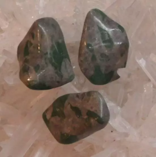 Green Thulite Tumbled Stones