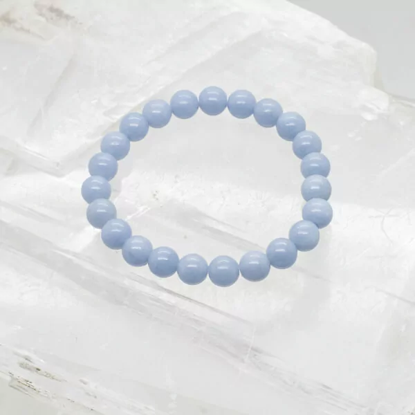 angelite bead bracelet 8mm