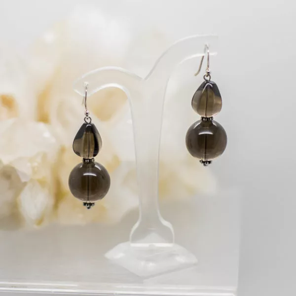 Smokey Quartz Earrings - Image 3