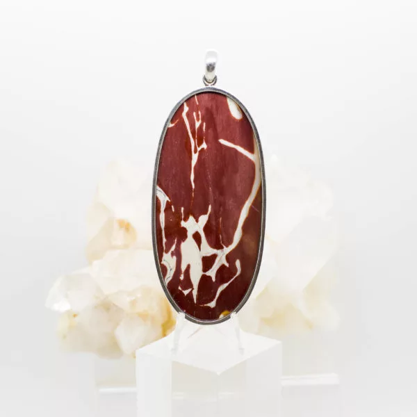 Mookite jasper pendant back