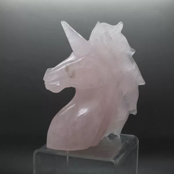 Rose Quartz Unicorn Head (5)